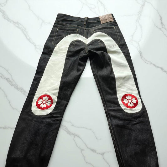 Women's navy white Jeans