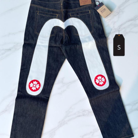 Women's navy white Jeans